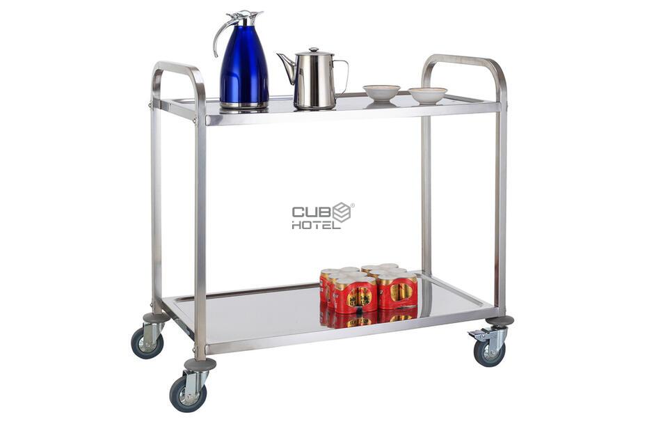 Stainless Steel Catering Cart 2 Shelves